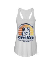 All I Care About Shetland Sheepdog Ladies Flowy Tank tile