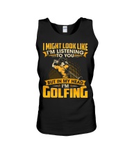 Golfing I Might Look Like Unisex Tank tile