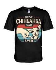 Best Dad Ever - Chihuahua V-Neck T-Shirt tile