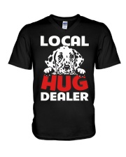 Local Hug Dealer - Dalmatian V-Neck T-Shirt tile