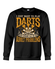 Darts Adult Problems Crewneck Sweatshirt tile