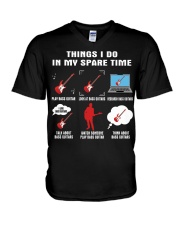 Spare Time - Bass Guitar V-Neck T-Shirt tile