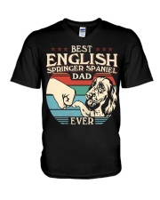 Best Dad Ever - English Springer Spaniel V-Neck T-Shirt tile