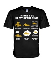 Spare Time - Hot Rod V-Neck T-Shirt tile