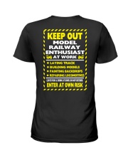 Model Railway Keep Out Ladies T-Shirt tile