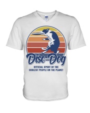 Coolest People On The Planet Disc Dog V-Neck T-Shirt tile