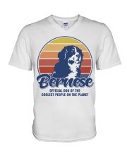 Dog Of Coolest People Bernese Mountain Dog V-Neck T-Shirt tile