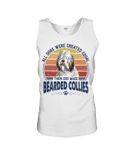 Dog Created Equal - Bearded Collie Unisex Tank tile