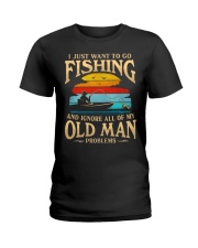 Fishing - Old Man Problems Ladies T-Shirt tile