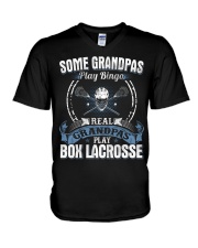 Some Grandpas Play Bingo - Box Lacrosse V-Neck T-Shirt tile
