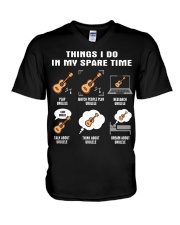 Spare Time Ukulele V-Neck T-Shirt tile