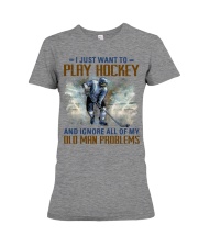 Ice Hockey - Old Man Problems Premium Fit Ladies Tee tile