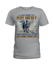 Ice Hockey - Old Man Problems Ladies T-Shirt tile