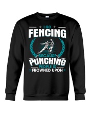Punching People Is Frowned Upon Fencing Crewneck Sweatshirt tile