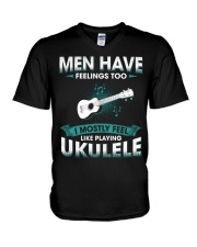 Men Have Feelings - Ukulele V-Neck T-Shirt tile