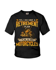 Retirement Plan Motorcycle Youth T-Shirt tile