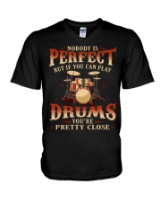 Drums - Nobody Is Perfect V-Neck T-Shirt tile