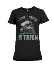 Train - Don't snore Premium Fit Ladies Tee tile