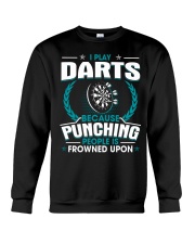 Punching People Is Frowned Upon Darts Crewneck Sweatshirt tile