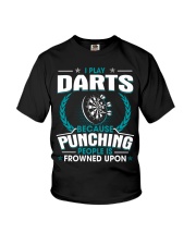 Punching People Is Frowned Upon Darts Youth T-Shirt tile