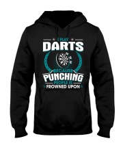 Punching People Is Frowned Upon Darts Hooded Sweatshirt tile