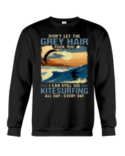 Kitesurfing - Grey hair fool you Crewneck Sweatshirt tile