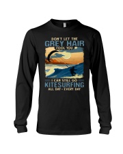 Kitesurfing - Grey hair fool you Long Sleeve Tee tile