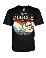 Best Dad Ever - Puggle V-Neck T-Shirt tile