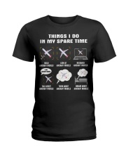 Spare Time Model Aircraft Ladies T-Shirt tile