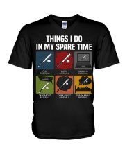 Baseball - Spare Time V-Neck T-Shirt tile