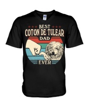 Best Dad Ever - Coton de Tulear V-Neck T-Shirt tile