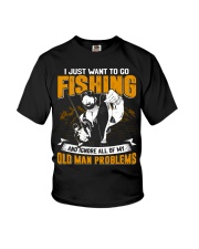 Fishing Old Man Problems Youth T-Shirt tile
