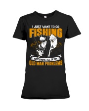 Fishing Old Man Problems Premium Fit Ladies Tee tile