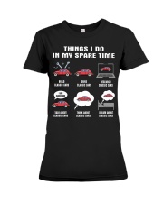 Spare Time Classic Car Premium Fit Ladies Tee tile