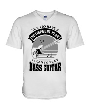 Retirement Plan Bass Guitar V-Neck T-Shirt tile