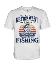 Have Retirement Plan Fishing V-Neck T-Shirt tile