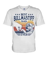 Best Dad Ever Bullmastiff V-Neck T-Shirt tile