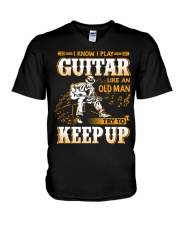 Guitar Keep Up V-Neck T-Shirt tile