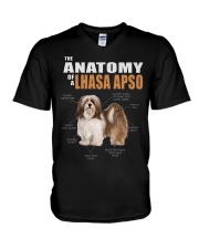 Dog Anatomy - Lhasa Apso V-Neck T-Shirt tile