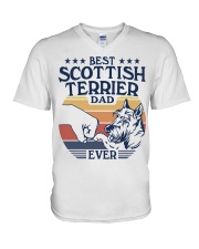 Best Dad Ever Scottish Terrier V-Neck T-Shirt tile