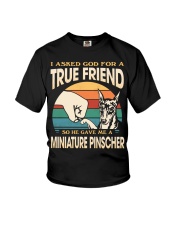 Dog True Friend - Miniature Pinscher Youth T-Shirt tile