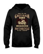Don't Let The Grey Hair Biker Hooded Sweatshirt tile