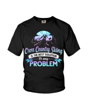 Cross Country Skiing - Best Solution Youth T-Shirt tile
