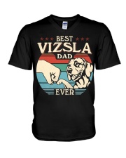Best Dad Ever - Vizsla V-Neck T-Shirt tile