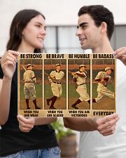Baseball - Be Strong Be Brave Be Humble 17x11 Poster poster-landscape-17x11-lifestyle-20