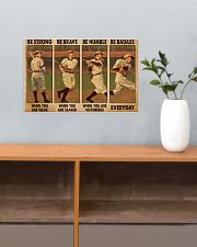 Baseball - Be Strong Be Brave Be Humble 17x11 Poster poster-landscape-17x11-lifestyle-24