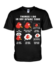 Spare Time Table Tennis V-Neck T-Shirt tile