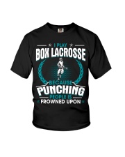 Punching People Is Frowned Upon Box Lacrosse Youth T-Shirt tile