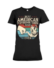 Best Dad Ever - American Staffordshire Terrier Premium Fit Ladies Tee tile