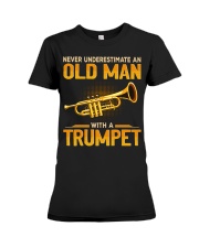 Trumpet - Never Underestimate Old Man Premium Fit Ladies Tee tile